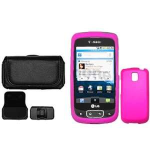  iNcido Brand LG Optimus T P509 Combo Rubber Hot Pink Protective 