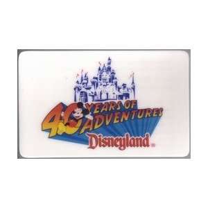  Disney Collectible Phone Card: Disneyland 40 Years of 