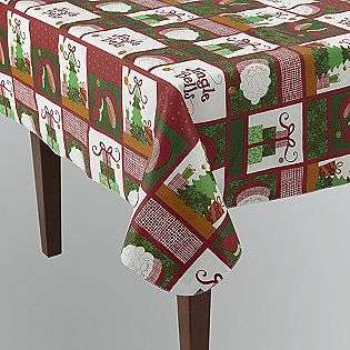 Snowman Vinyl Christmas Tablecloth  Trim a Home For the Home Linens 
