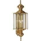   Lantern with Clear Beveled Glass and Brassguard Finish, Polished Brass