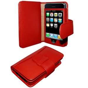   Leather Wallet for the Apple iPhone 3G / 3GS (Red) Electronics