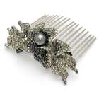 doubleaccent hair jewelry elaborate swarovski crystal flower comb 