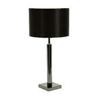 Benzara Set of 2 Metal Table Lamps With Black Shade 25