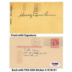  Harry Breechen Signed 2 Cent 3x5 Government 1955 Postcard 