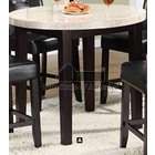 furniture of america round counter height table with marble top