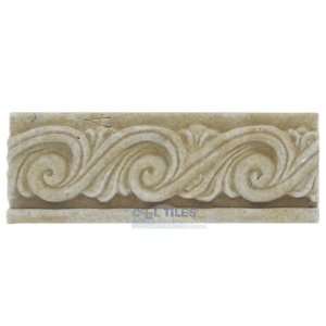   pyrgi fascia etrusca border tile in dorato: Home Improvement