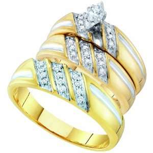   Marquise Cut Diamond Wedding Engagement Bridal Trio Ring Set Rodeo
