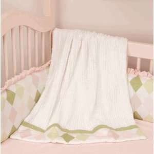 Ivy League Pink Crib Blanket