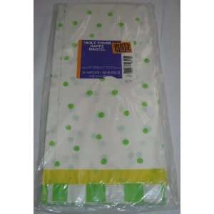  Party Express Green Polka Dot Table Cover 54 in X 100 in 