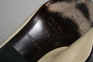 PRADA Women Lizard Skin Lucite Platform Heel Shoes Sz 8  