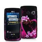 Purple Love Case Cover for LG Rumor Touch LN510 Phone