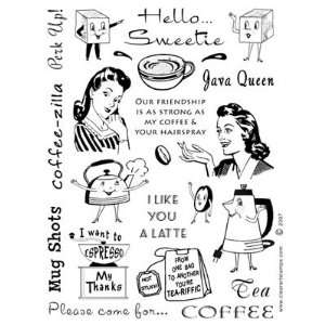  Coffee & Tea Large Clear Art Stamps SL05CS Everything 