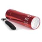 Generic 9 LED Mini Aluminum Torch Flashlight (Red)
