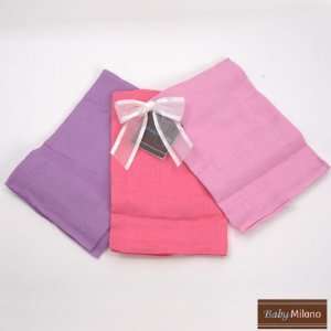  Burp Cloth Set for Girls by Baby Milano. Baby