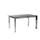 Interior Trade Modern Dark Brown Glass Extendable Dining Table New