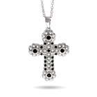 Sterling Silver Marcasite & Turquoise Cross Pendant