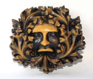 Green Man Replica Carving Pagan Gothic Wiccan Greenman  