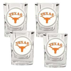  Texas Longhorns 4pc Square Shot Glass Set Kitchen 