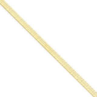   Gold Herring Bone Chain / Necklace 10mm Wide 30 inch Long Jewelry