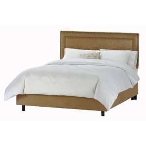  Border Bed in Premier Saddle Upholstery Size Twin Furniture & Decor