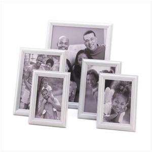 WHOLESALE ASSORTED LOT 5 WHITE PHOTO PICTURE FRAMES  