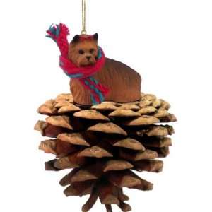 Yorkshire Terrier Dog Pinecone Ornament:  Home & Kitchen
