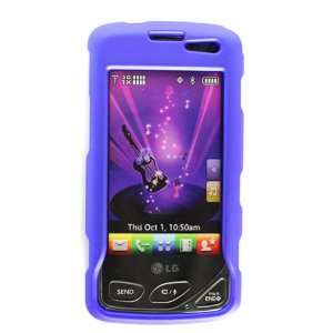    Blue Rubberized   LG Chocolate Touch vx8575 Case Cover + Screen 