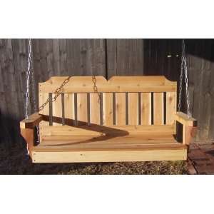 Foot Cedar Victorian Porch Swing with Chain 