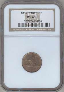 1857 Flying Eagle 1 Cent MS63  