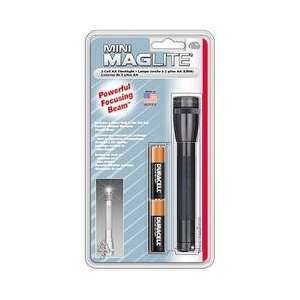   MagLite Flashlight, AA Batteries, Black, Warranty