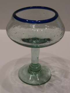 Vintage Mexican Blown Glass Margarita Glass EX Cond!  