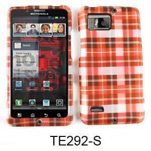   MOTOROLA DROID BIONIC XT875 TRANS RED PLAID Cell Phones & Accessories