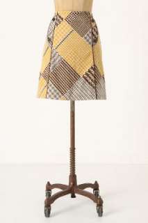 Anthropologie   Houndstooth Collage Pencil Skirt  