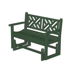  Poly Wood CDG48GR Chippendale Glider Bench