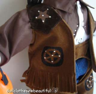 Doll Clothes fits Bitty Baby Cowboy Costume Halloween!!  