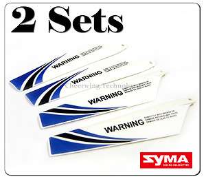8pcs Main Blade A B S107 02 Syma S105 S107 Helicopter  