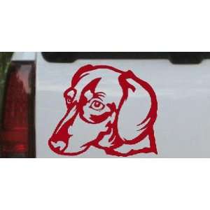 Dotson Dog Animals Car Window Wall Laptop Decal Sticker    Red 3.6in X 