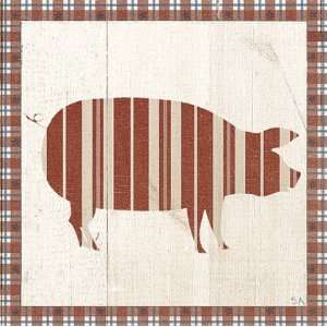  Americana Pig by Sarah Adams 10x10