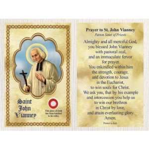    25 St. John Vianney Third Class Relic Prayer Cards