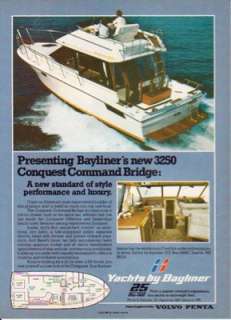 Bayliner 3250 Conquest Command Bridge 1980 Print Ad  