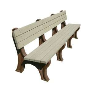  Deluxe Backed Bench, Light Wood: Patio, Lawn & Garden
