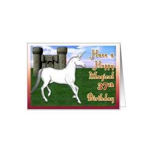  Magical 37th Birthday, Unicorn Castle Card Toys & Games