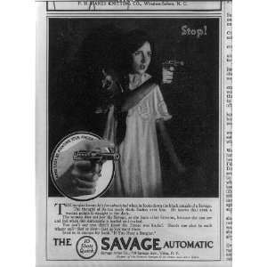 self defense,women,advertisment,Savage automatic pistol,women,handguns 