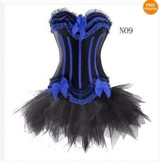 Fashion!Burlesque Boned Lace up Moulin Rouge Lolita FANCY DRESS Corset 