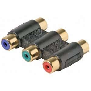  3 RCA Extension Adapter   In Line Coupler Electronics
