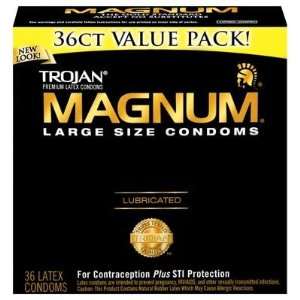  Trojan Magnum Condoms 36 Retail Box: Health & Personal 