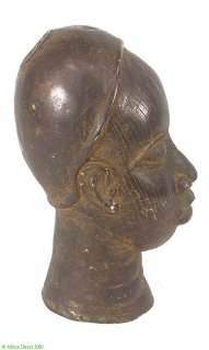 Ife Cast Brass Head of Oni Yoruba Nigeria Africa  