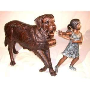   Galleries SRB30476 Saint Bernardand Girl Bronze