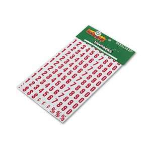  Magnetic Board Numbers, 3/4 High Red on White, 110/Set 