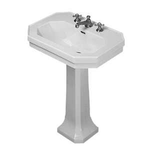 Duravit 0438700000 White 1930 Wash Basin 27 1/2 with Overflow and Tap 